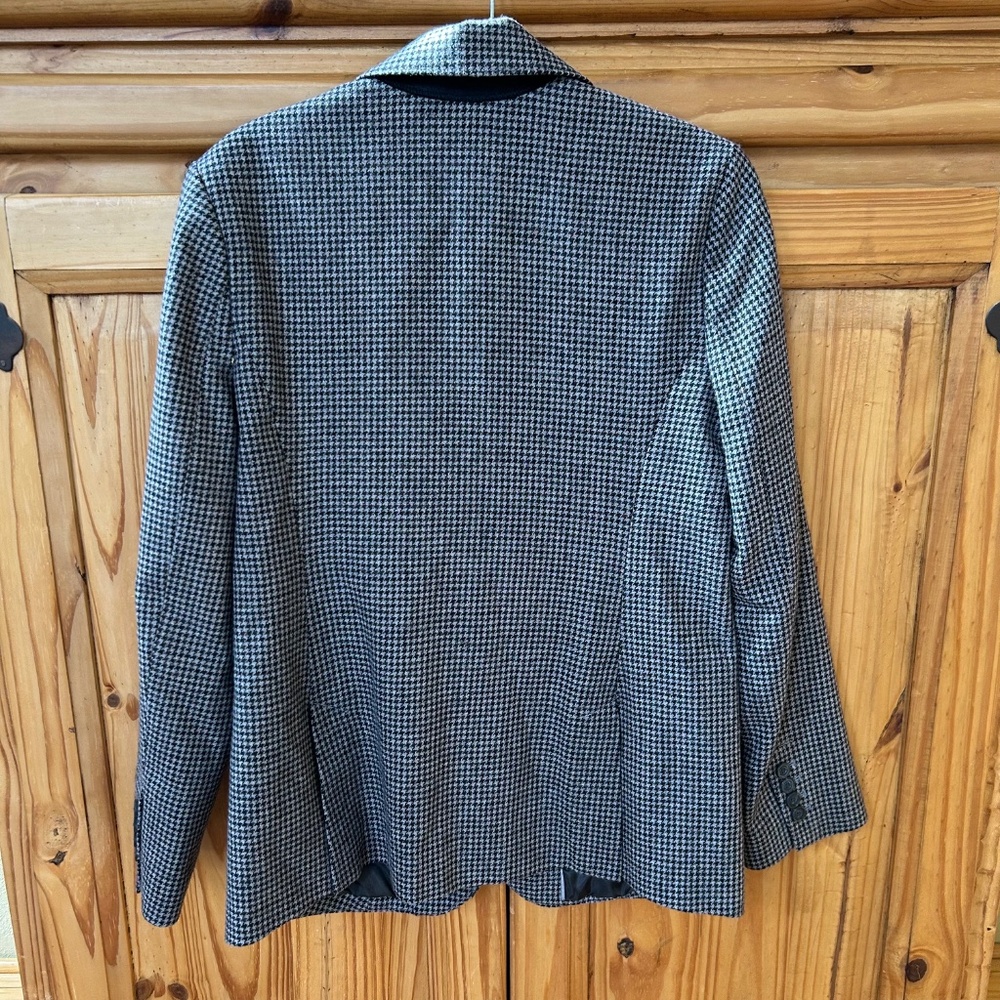 Eddie Bauer Blazer Jacket Wool Blend Houndstooth Button Pockets Women's Size 8 - Picture 2 of 9
